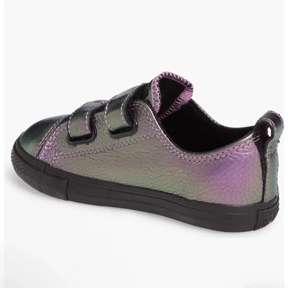 Chuck Taylor® All Star® Converse Iridescent Leather Low Top Sneaker | NEW!!!💜 - Picture 2 of 11